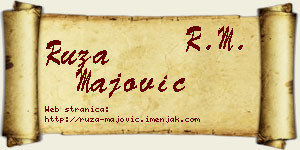 Ruža Majović vizit kartica